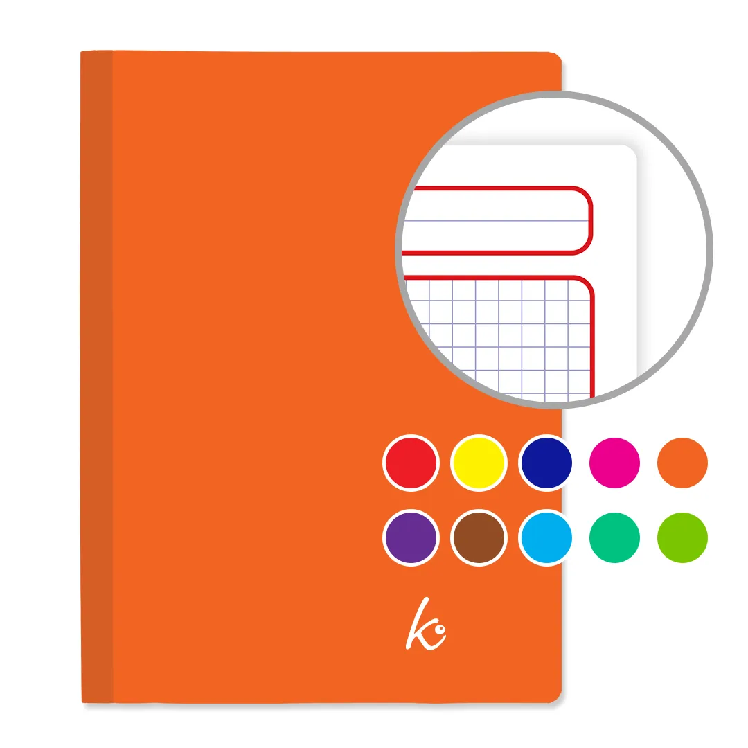 Cuaderno Profesional Cosido Cuadro chico 100 Hojas margen rojo