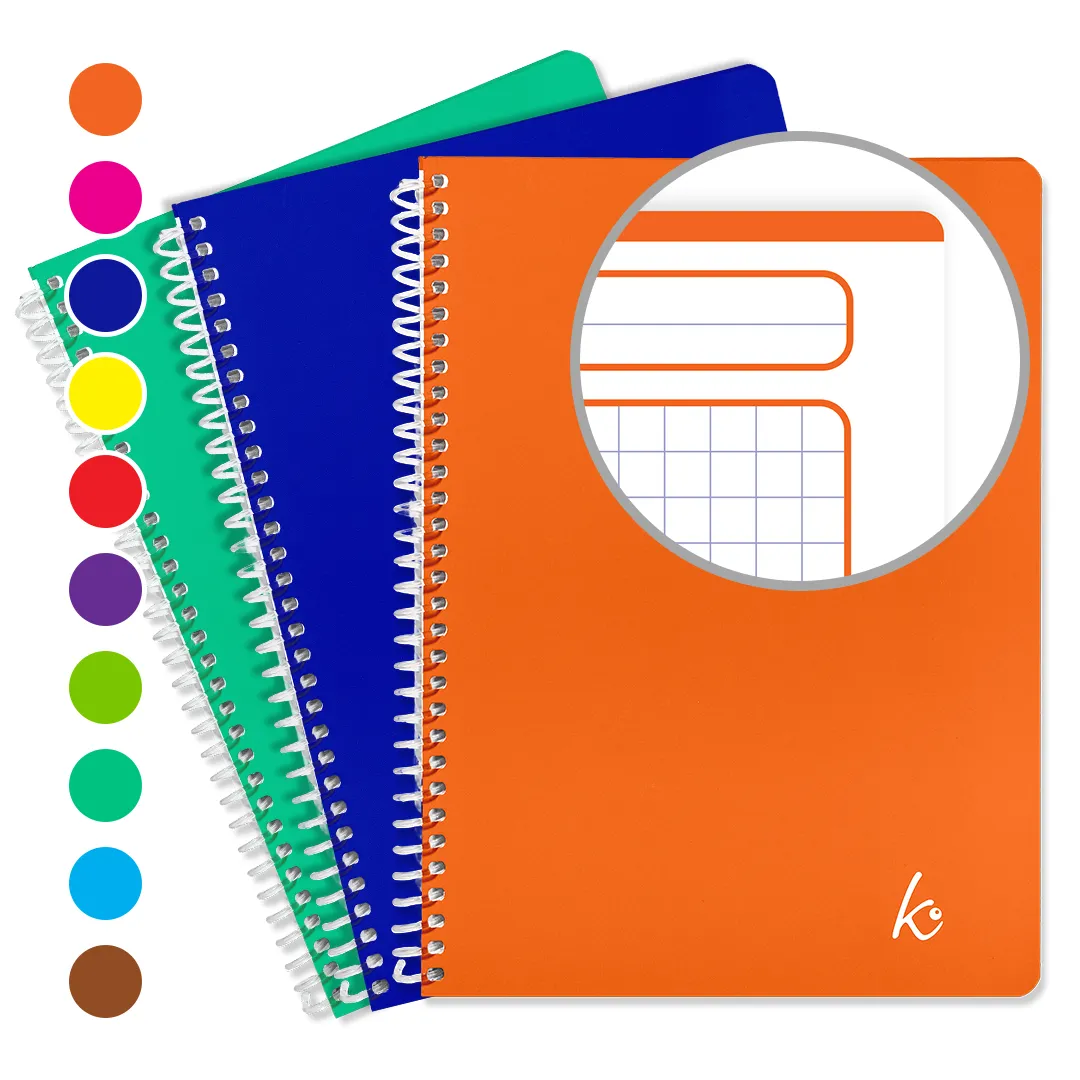 Cuaderno Profesional Espiral Cuadro grande 100 Hojas margen según portada